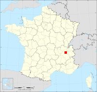 Localisation de Brégnier-Cordon, code postal 1300