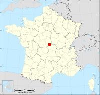 Localisation de Ainay-le-Château, code postal 3360