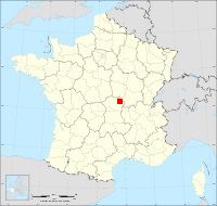 Localisation de Saint-Pourçain-sur-Besbre, code postal 3290