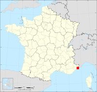 Localisation de Sainte-Agnès, code postal 6500