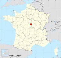 Localisation de Couargues, code postal 18300