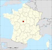 Localisation de Dampierre-en-Graçay, code postal 18310