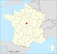 Localisation de Mehun-sur-Yèvre, code postal 18500