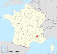 Localisation de Bézaudun-sur-Bîne, code postal 26460