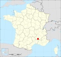 Localisation de Châteauneuf-du-Rhône, code postal 26780