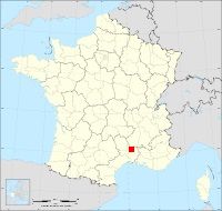 Localisation de Allègre-les-Fumades, code postal 30500