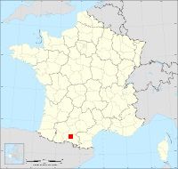 Localisation de Lahitère, code postal 31310