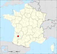 Localisation de Castillon-de-Castets, code postal 33210