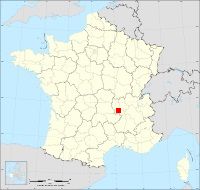 Localisation de Andrézieux-Bouthéon, code postal 42160