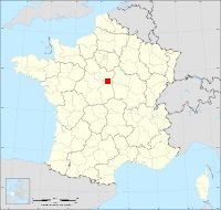 Localisation de Autry-le-Châtel, code postal 45500