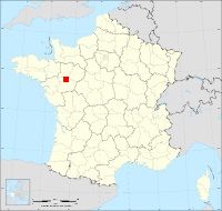 Localisation de Champigné, code postal 49330