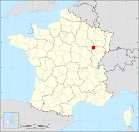 Localisation de Champigny-sous-Varennes, code postal 52400