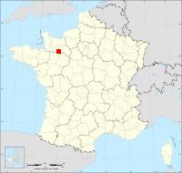 Localisation de Lignières-Orgères, code postal 53140