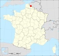 Localisation de Péronne-en-Mélantois, code postal 59273