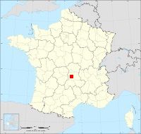 Localisation de Aurières, code postal 63210