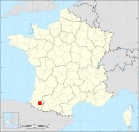 Localisation de Beyrie-en-Béarn, code postal 64230