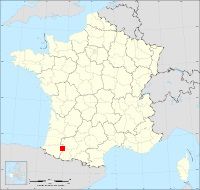 Localisation de Bédeille, code postal 64460