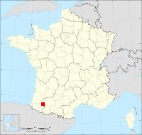 Localisation de Carrère, code postal 64160