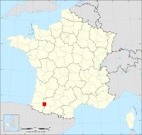 Localisation de Corbère-Abères, code postal 64350