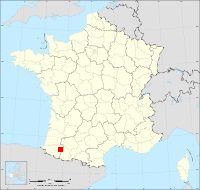 Localisation de Serres-Morlaàs, code postal 64160