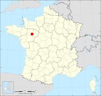 Localisation de Asnières-sur-Vègre, code postal 72430