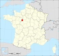 Localisation de Sainte-Cérotte, code postal 72120