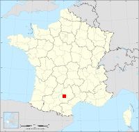 Localisation de Arthès, code postal 81160