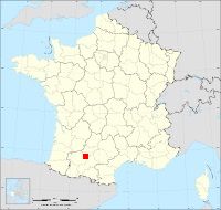 Localisation de Gariès, code postal 82500