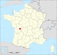 Localisation de Charroux, code postal 86250