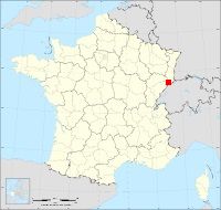 Localisation de Réchésy, code postal 90370